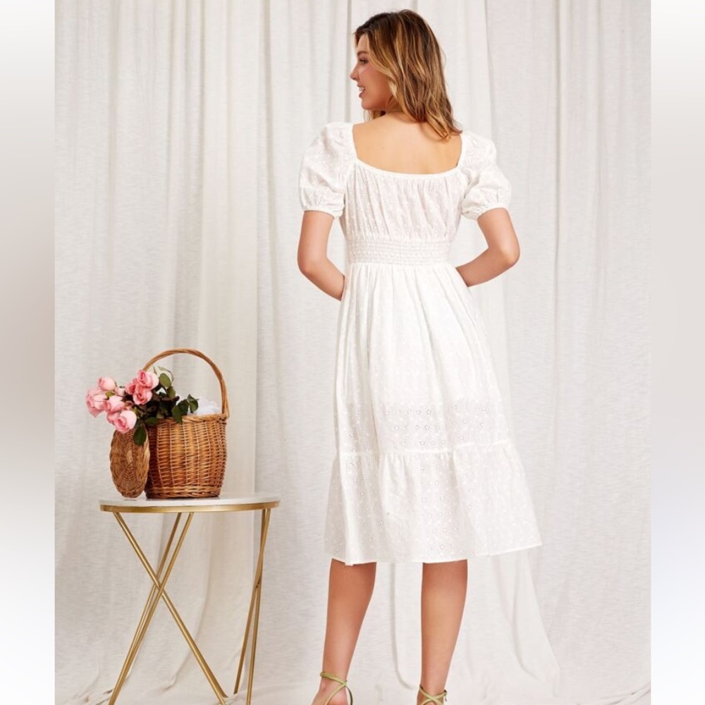 SHEIN embroidered cotton summer dress